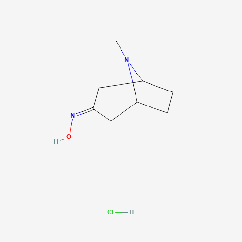 8-METHYL-8-AZABICYCLO[3.2.1]OCTAN-3-ONE OXIME HYDROCHLORIDE (CAS: 212079-30-6) - Chemical Structure and Molecular Formula 
