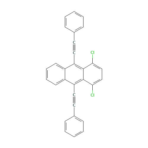 9,10-BIS(PHENYLETHYNYL)-1,4-DICHLOROANTHRACENE (CAS: 80034-19-1) - Related Chemical Product