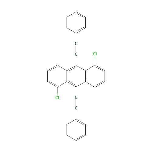 9,10-BIS(PHENYLETHYNYL)-1,5-DICHLOROANTHRACENE (CAS: 51580-24-6) - Related Chemical Product