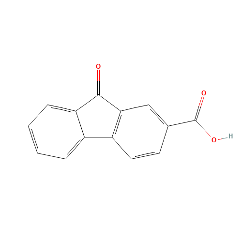 9-Fluorenone-2-carboxylic acid (CAS: 784-50-9) - Chemical Structure and Molecular Formula 
