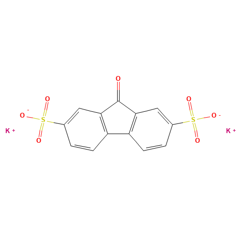 9-FLUORENONE-2,7-DISULFONIC ACID DIPOTASSIUM SALT (CAS: 13354-16-0) - Chemical Structure and Molecular Formula 