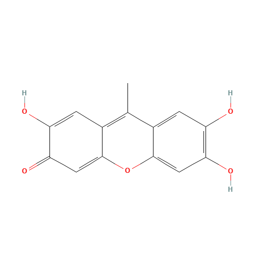 9-METHYL-2,3,7-TRIHYDROXY-6-FLUORONE HEMISULFATE (CAS: 5407-46-5) - Related Chemical Product