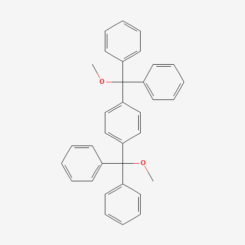 A,A'-DIMETHOXY-A,A,A',A'-TETRAPHENYL-P-XYLENE (CAS: 68883-10-3) - Chemical Structure and Molecular Formula 