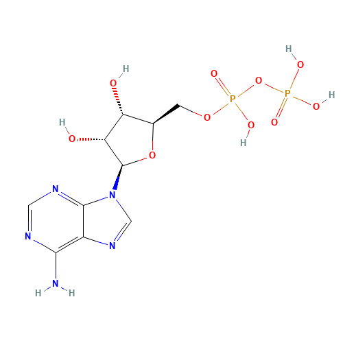 ADP (CAS: 58-64-0) - Chemical Structure and Molecular Formula 