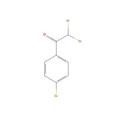 ALPHA,ALPHA,4-TRIBROMOACETOPHENONE (CAS: 13195-79-4) - Chemical Structure and Molecular Formula 