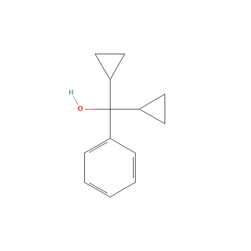 1,1-DICYCLOPROPYLBENZENEMETHANOL (CAS: 5689-19-0) - Chemical Structure and Molecular Formula 
