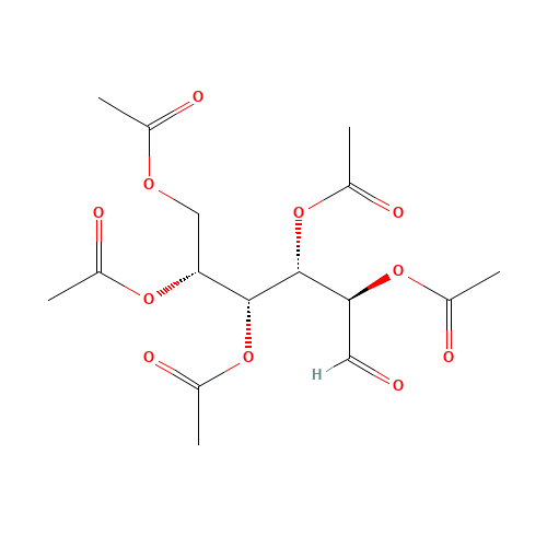 alpha-D-Glucose pentaacetate (CAS: 3891-59-6) - Chemical Structure and Molecular Formula 