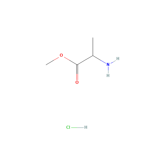 Methyl DL-2-aminopropanoate hydrochloride (CAS: 13515-97-4) - Chemical Structure and Molecular Formula 