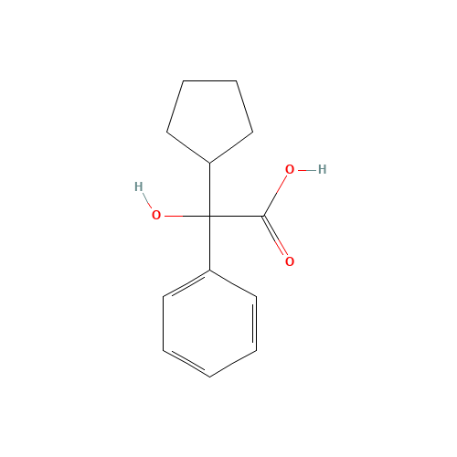 alpha-Cyclopentylmandelic acid (CAS: 427-49-6) - Chemical Structure and Molecular Formula 