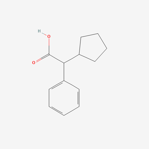 ALPHA-PHENYLCYCLOPENTANEACETIC ACID (CAS: 3900-93-4) - Chemical Structure and Molecular Formula 