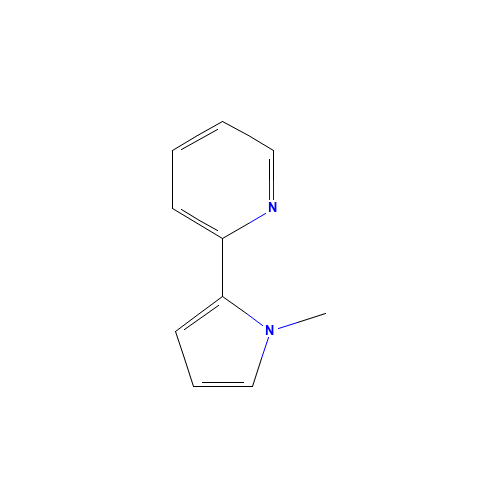 2-(1-methyl-1H-pyrrol-2-yl)pyridine (CAS: 525-75-7) - Chemical Structure and Molecular Formula 