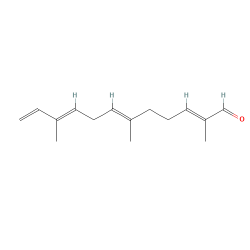 (E,E,E)-2,6,10-trimethyldodeca-2,6,9,11-tetraen-1-al (CAS: 17909-77-2) - Related Chemical Product