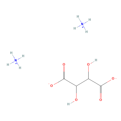 Ammonium L-tartrate (CAS: 3164-29-2) - Chemical Structure and Molecular Formula 