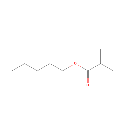 AMYL ISOBUTYRATE (CAS: 2445-72-9) - Chemical Structure and Molecular Formula 