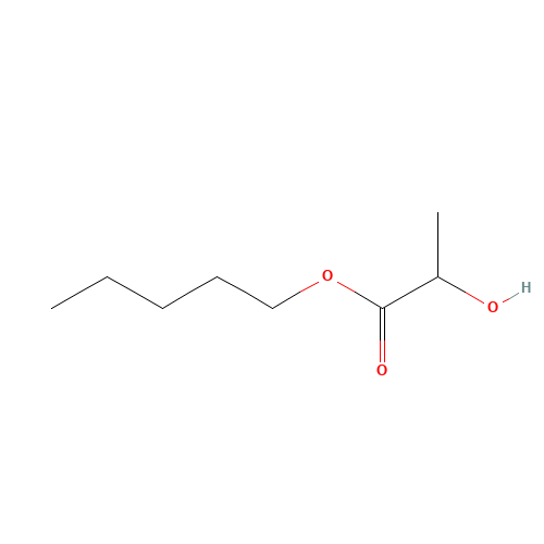 AMYL LACTATE (CAS: 6382-06-5) - Chemical Structure and Molecular Formula 