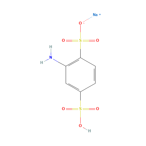 Sodium 2-amino-1,4-benzenedisulfonate (CAS: 24605-36-5) - Chemical Structure and Molecular Formula 