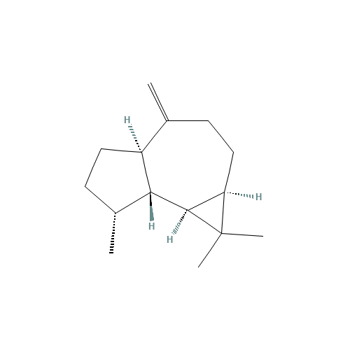 (+)-AROMADENDRENE (CAS: 489-39-4) - Chemical Structure and Molecular Formula 