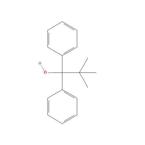 TERT-BUTYLDIPHENYLMETHANOL (CAS: 1657-60-9) - Chemical Structure and Molecular Formula 