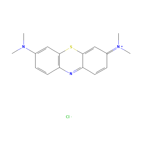 Methylene Blue (CAS: 61-73-4) - Chemical Structure and Molecular Formula 