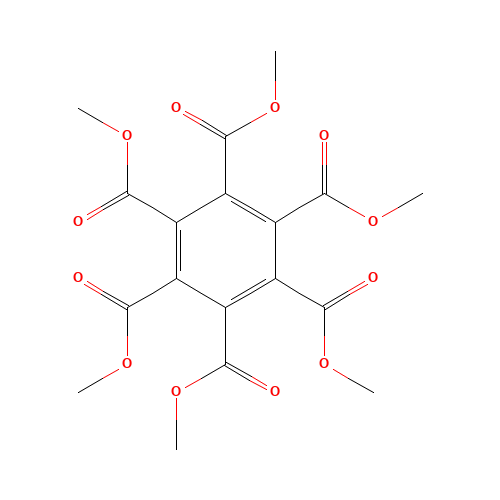 BENZENEHEXACARBOXYLIC ACID HEXAMETHYL ESTER (CAS: 6237-59-8) - Chemical Structure and Molecular Formula 