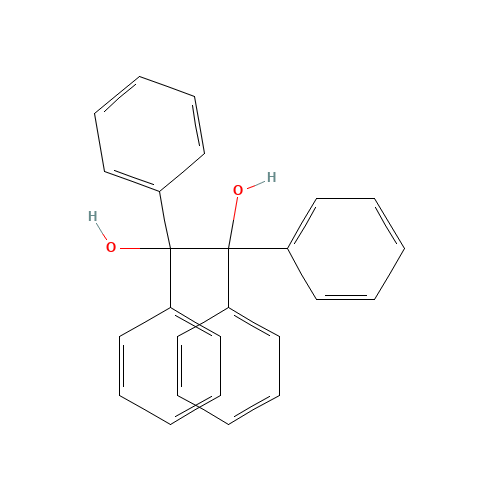 Benzopinacole (CAS: 464-72-2) - Chemical Structure and Molecular Formula 