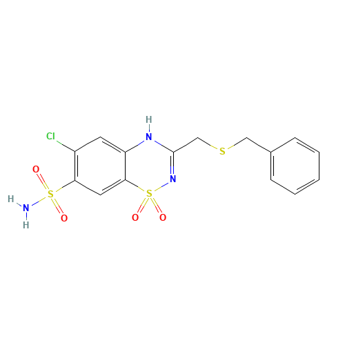 BENZTHIAZIDE (CAS: 91-33-8) - Chemical Structure and Molecular Formula 