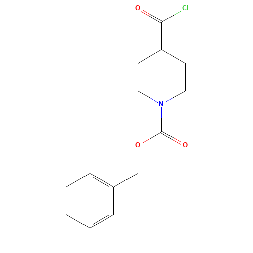 Benzyl 4-(chlorocarbonyl)tetrahydro-1(2H)-pyridinecarboxylate (CAS: 10314-99-5) - Chemical Structure and Molecular Formula 
