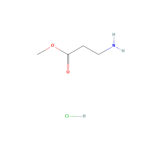 Methyl 3-aminopropionate hydrochloride (CAS: 3196-73-4) - Chemical Structure and Molecular Formula 