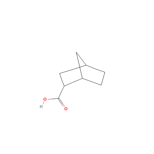 BICYCLO[2.2.1]HEPTANE-2-CARBOXYLIC ACID (CAS: 824-62-4) - Chemical Structure and Molecular Formula 