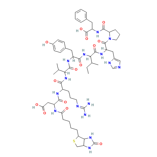 Biotinyl-angiotensinII (CAS: 115645-39-1) - Chemical Structure and Molecular Formula 