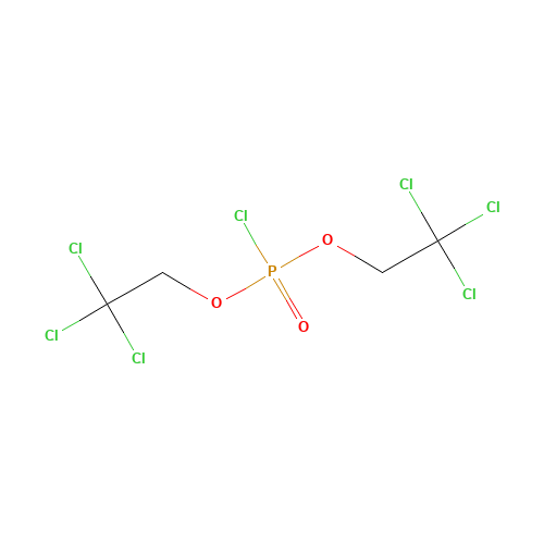 BIS(2,2,2-TRICHLOROETHYL) PHOSPHOROCHLORIDATE (CAS: 17672-53-6) - Chemical Structure and Molecular Formula 