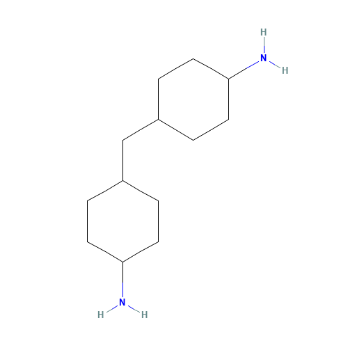 4,4'-Diaminodicyclohexyl methane (CAS: 1761-71-3) - Chemical Structure and Molecular Formula 