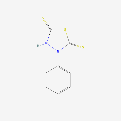 3-PHENYL-5-MERCAPTO-1,3,4-THIAZOLETHIONE POTASSIUM SALT (CAS: 17654-88-5) - Chemical Structure and Molecular Formula 