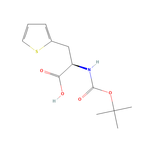 BOC-D-2-THIENYLALANINE (CAS: 78452-55-8) - Chemical Structure and Molecular Formula 
