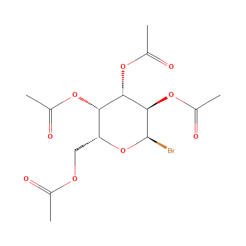 2,3,4,6-Tetra-O-acetyl-alpha-D-galactopyranosyl bromide (CAS: 3068-32-4) - Chemical Structure and Molecular Formula 