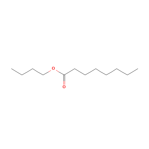 BUTYL CAPRYLATE (CAS: 589-75-3) - Chemical Structure and Molecular Formula 