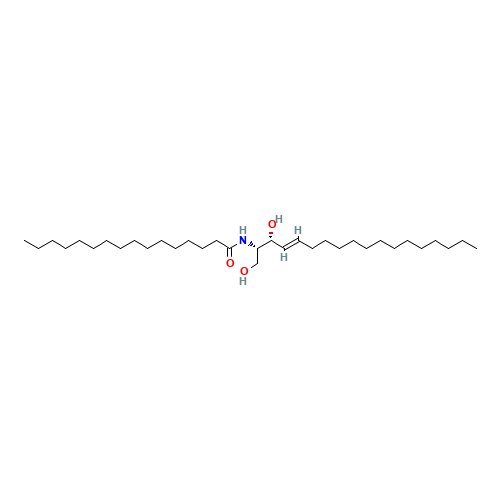 C16 CERAMIDE (CAS: 24696-26-2) - Chemical Structure and Molecular Formula 
