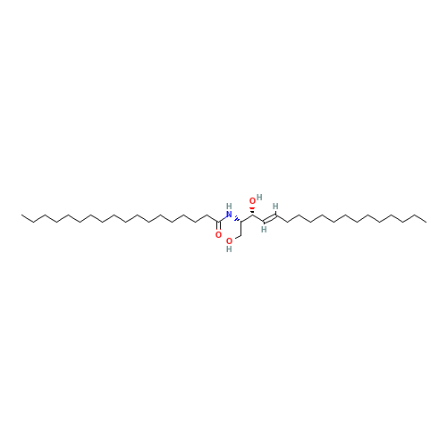 C18 CERAMIDE (CAS: 2304-81-6) - Chemical Structure and Molecular Formula 