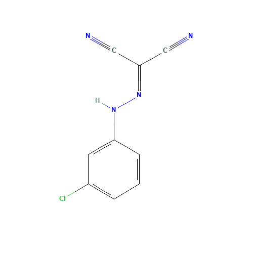 CARBONYL CYANIDE 3-CHLOROPHENYLHYDRAZONE (CAS: 555-60-2) - Related Chemical Product