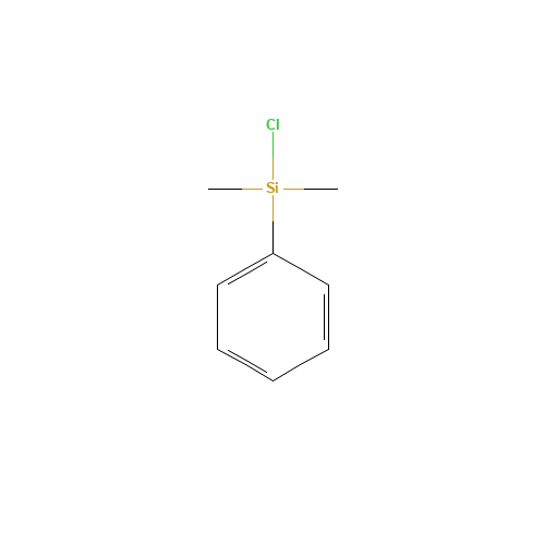 Chlorodimethylphenylsilane (CAS: 768-33-2) - Chemical Structure and Molecular Formula 