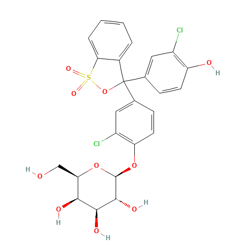 CHLOROPHENOL RED-BETA-D-GALACTOPYRANOSID (CAS: 99792-79-7) - Chemical Structure and Molecular Formula 