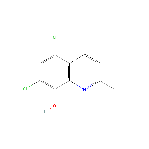 5,7-Dichloro-8-hydroxyquinaldine (CAS: 72-80-0) - Chemical Structure and Molecular Formula 