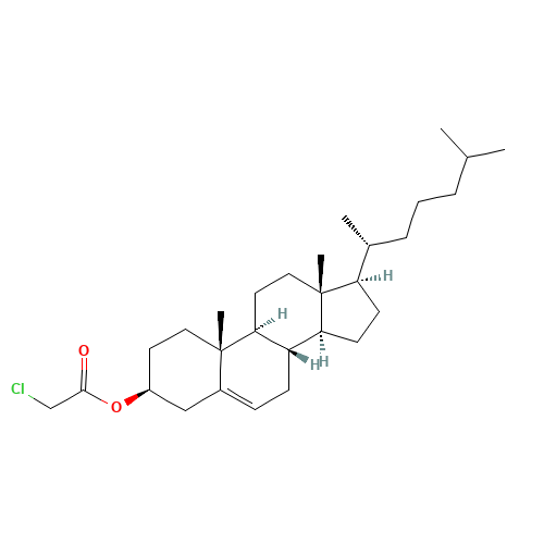 CHOLESTERYL CHLOROACETATE (CAS: 3464-50-4) - Chemical Structure and Molecular Formula 