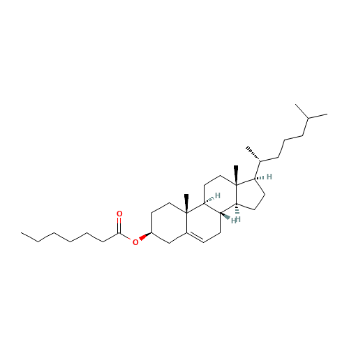 CHOLESTERYL HEPTANOATE (CAS: 1182-07-6) - Chemical Structure and Molecular Formula 