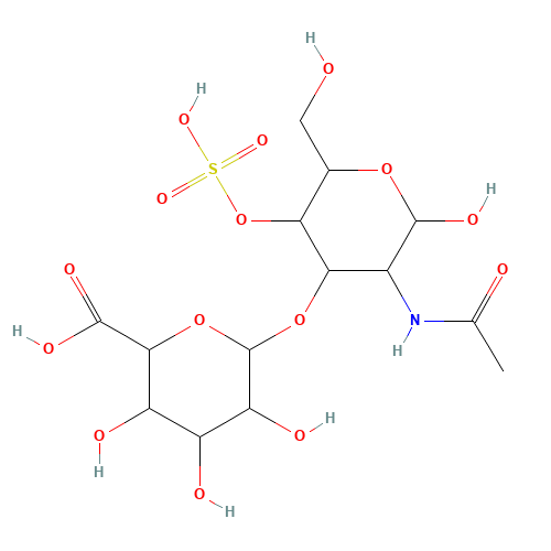 CHONDROITIN SULFATE B SODIUM SALT (CAS: 54328-33-5) - Chemical Structure and Molecular Formula 