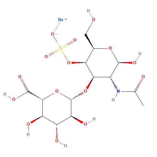 Chondroitin sulfate sodium salt (CAS: 9082-07-9) - Chemical Structure and Molecular Formula 
