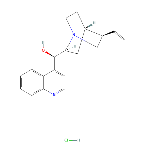 CINCHONIDINE HYDROCHLORIDE (CAS: 524-57-2) - Chemical Structure and Molecular Formula 