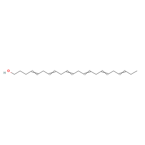 cis-4,7,10,13,16,19-Docosahexaenol (CAS: 102783-20-0) - Chemical Structure and Molecular Formula 