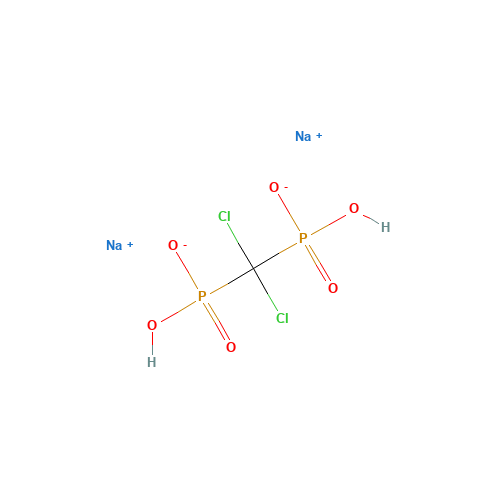 Dichloromethylenediphosphonic acid disodium salt (CAS: 22560-50-5) - Chemical Structure and Molecular Formula 