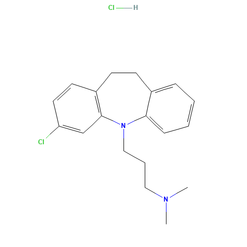 Clomipramine hydrochloride (CAS: 17321-77-6) - Chemical Structure and Molecular Formula 